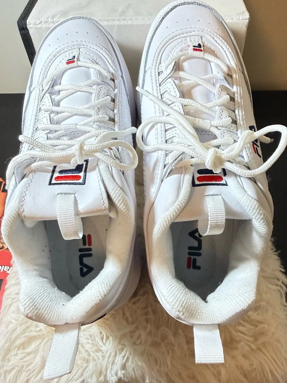 FILA White Platform Disruptor II Wedge Women’s Sneakers